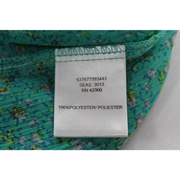 Bongo Green Floral Racerback Tank Top Size Large - Picture 4 of 7